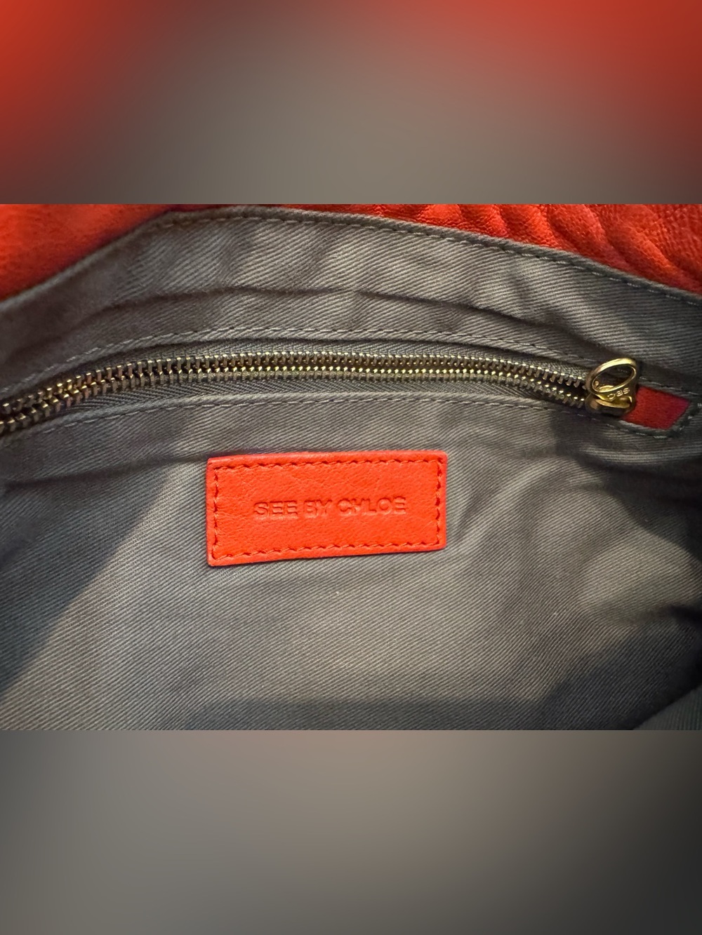 See by Chloe Red Coral Women's Crossbody Bag with Front Flap Vintage - Picture 7 of 13